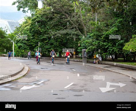 Medellin Colombia December 22 2020 Young Latin People Ride The