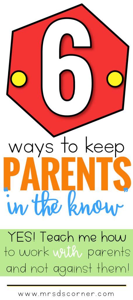6 Ways To Keep Parents In The Know Mrs Ds Corner Parent Teacher