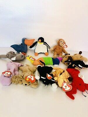 Ty Beanie Babies Mcdonalds 1993 Full Set Of 12 Vintage Happy Meal Toys