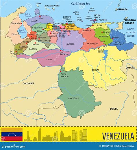 A Political Map Of Venezuela Map Of World