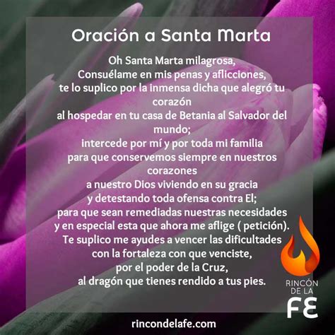 Oracion A Santa Marta Creditnored