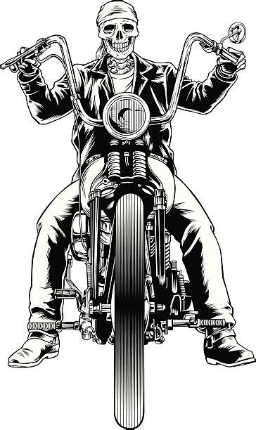 Best Cartoon Of A Motorcycle Riding Illustrations Royalty Free Vector