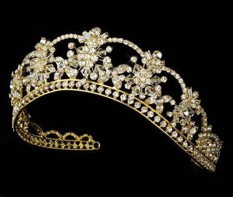 dazzling regal floral bridal tiara elegant bridal hair accessories