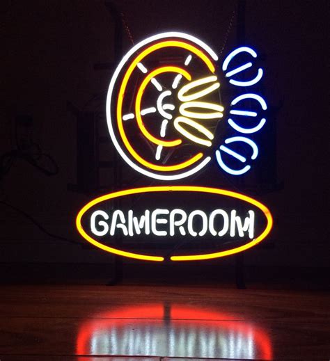 Game Room Dart Neon Sign Neon Signs Game Room Neon Bar Signs
