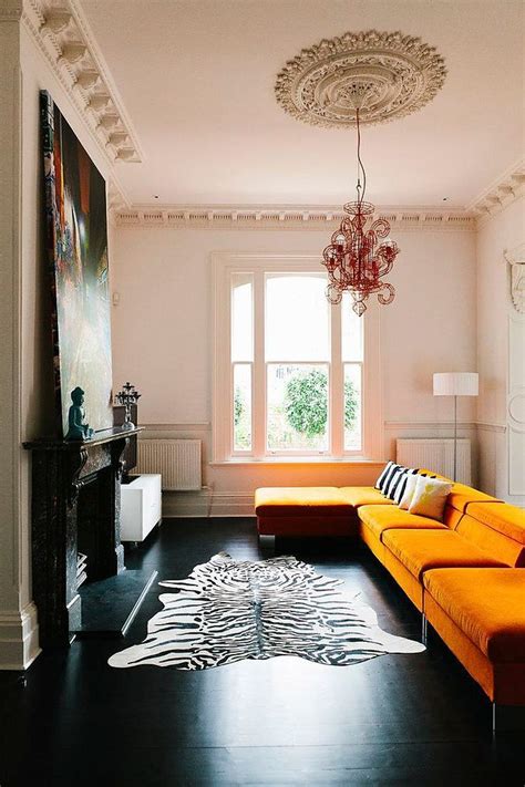 The Best 20 Velvet Sofa Looks Orange Velvet Sofa And Dark Wood Floors