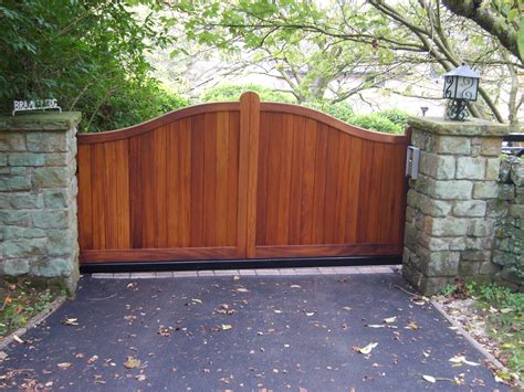 Exterior Inspiration Sightly Wooden Driveway Gates And Comely Entry