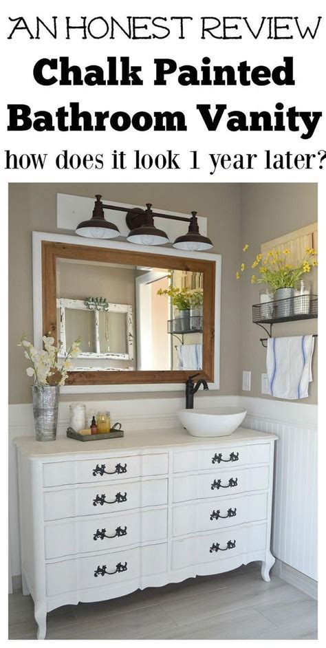 So, what made painting the vanity so easy, you ask? An honest review of chalk painted bathroom vanities. Full ...