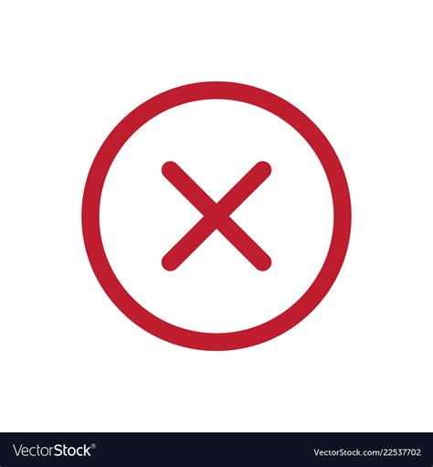 Close Icon Delete Symbol Royalty Free Vector Image