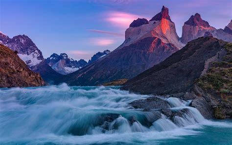 Wallpaper Chile Patagonia Paine River Mountains 1920x1200 Hd Picture