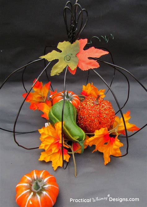 Diy Wire Pumpkin Easy Fall Decor Practical Whimsy Designs