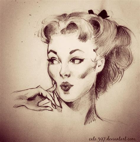 Pin Up Sketch By Cate397 On Deviantart