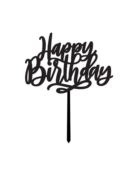 Happy Birthday Cake Topper Justine Ma