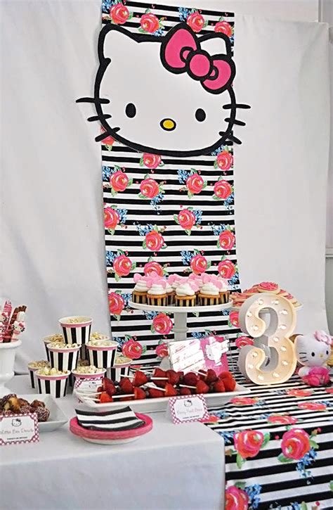 Hello Kitty Birthday Party Parker Is 3 Chickabug