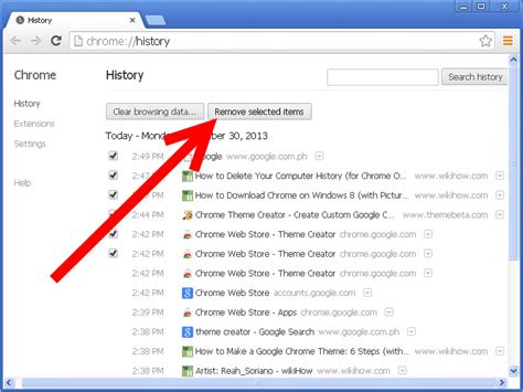 Uncheck every box but browsing history > clear data. 3 Ways to Delete Your Computer History (for Chrome Only)