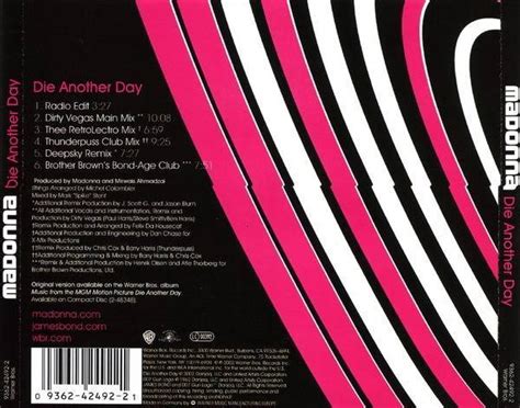 Madonna Die Another Day Cd Single For Sale