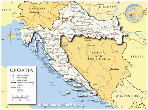 Ocultar la leyenda del mapa. Croacia En El Mapa