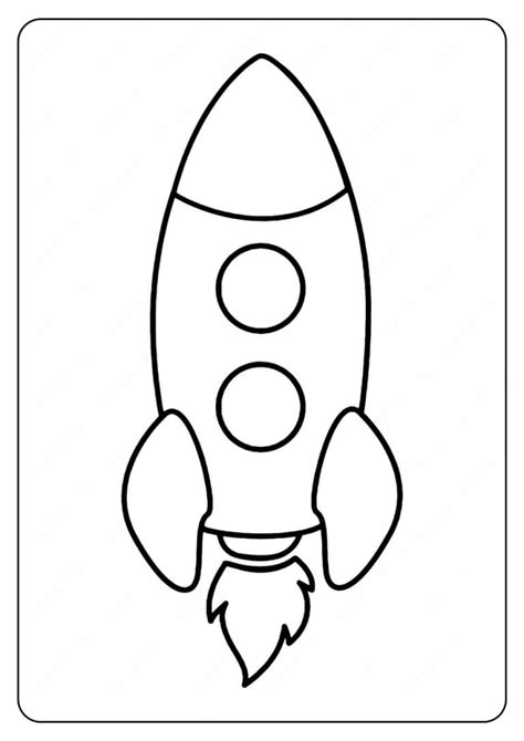 Cohete F Cil Para Colorear Imprimir E Dibujar Coloringonly