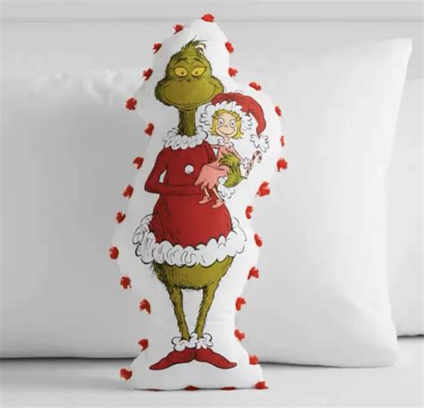 Pottery Barn Teen Dr Seuss Grinch Cindy Lou Who Pom Pom Christmas Pillow 4900 Picclick