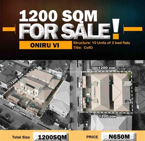 For Sale 1200 Sqm 10 Unit Of 2 Bedroom Land Victoria Island Vi