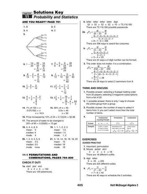 Algebra 2 Ch 11 Solutions Key A2ch11solutionskey Peninsula