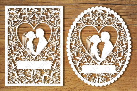 Wedding Cards 3 Svg Files For Silhouette And Cricut