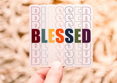 Blessed Christian Decal Laptop Faith Sticker Religious Vinyl