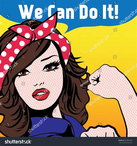 We Can Do It Iconic Womans Stock Vector 244865533 Shutterstock