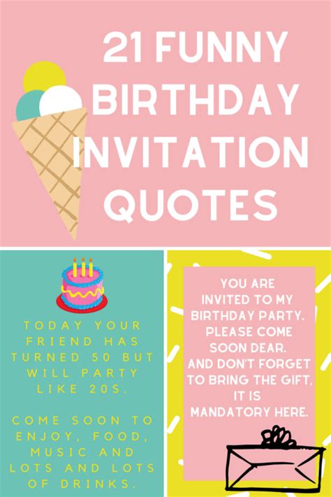 Funny Invitation Quotes For Th Birthday Irby Exproy
