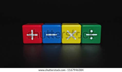 Colorful Plastic Mathematical Symbols Plus Minus Stock Photo Edit Now