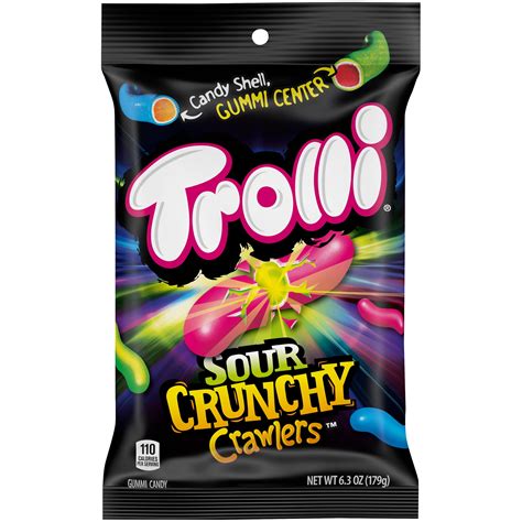 Trolli Sour Crunchy Crawlers Gummi Worms Candy Bag, 6.3 Oz - Walmart