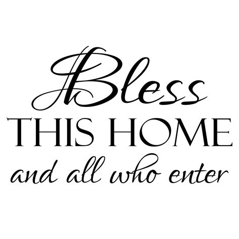 Bless This Home And All Who Enter Decal Christianwallmurals