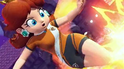 princess daisy s hyper strike animation mario strikers battle league switch youtube
