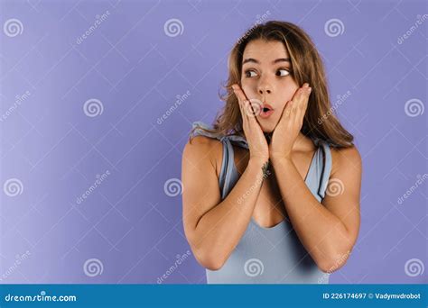 Young Shocked Woman Expressing Surprise At Camera Stock Image Image Of Indoors Adult 226174697