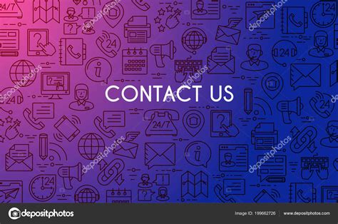 Contact Us Banner Stock Vector Image By ©genestro 199662726