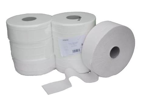 Jumbo Toilet Paper Rolls Packing Unit 6 Pieces 300m Cellulose