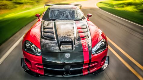 Red And Black Coupe Car Dodge Viper Acr Dodge Hd Wallpaper