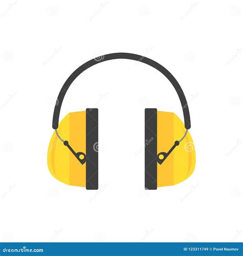 Protective Ear Muffs Yellow Headphones For Construction Worker