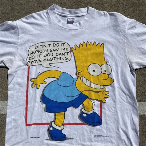 Bart Simpson Simpsons 1990 Vintage Shirt Gem