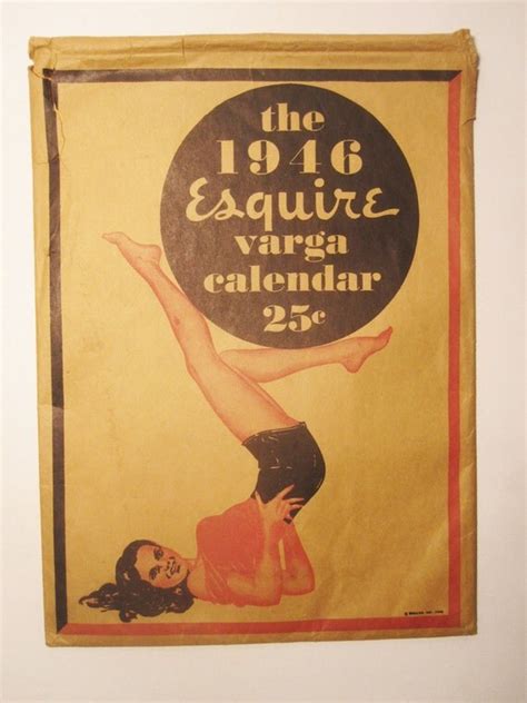 Vintage Vargas Esquire Pin Up Calendar 1946 Alberto
