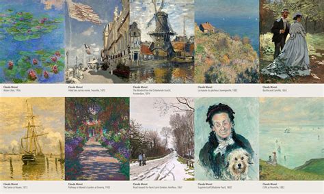 Wall Collage Kit Claude Monet Paintings Collection Of 60 Etsy Canada