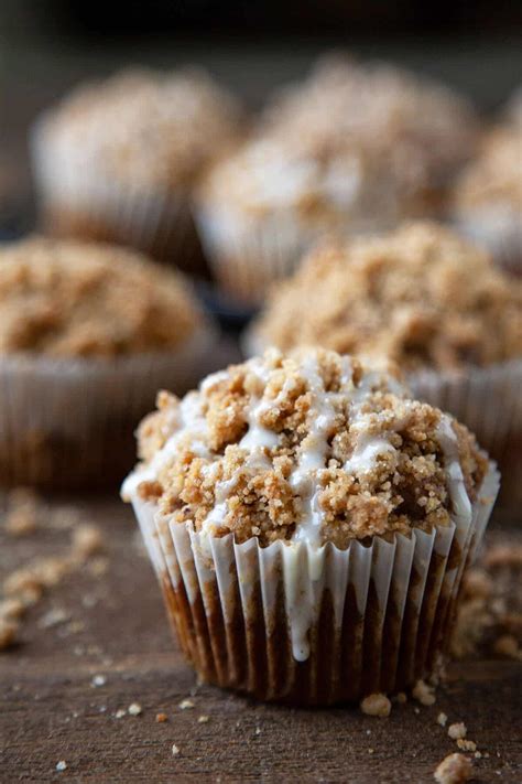 For success when taking the streusel pumpkin bread out of the pans, thoroughly grease them and line the bottom with parchment paper. Pumpkin Streusel Muffins | Foodtasia