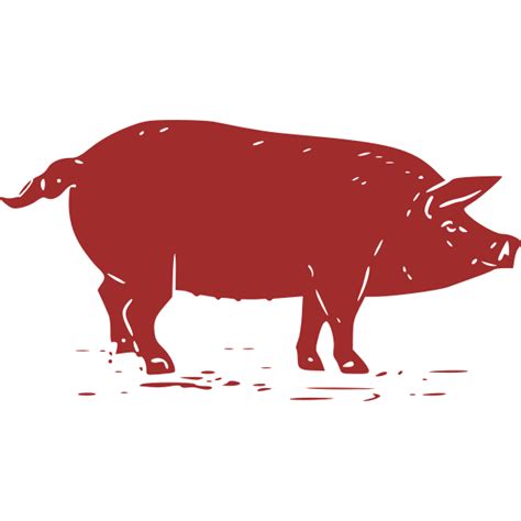 Silhouette Of A Pig Free Svg