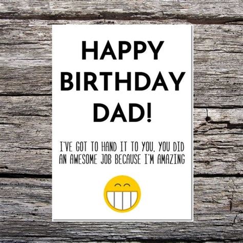 Dad Birthday Card Funny Dad Birthday Card Funny Happy