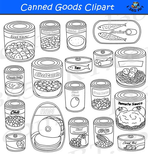 Canned Goods Clipart Set Download Clipart 4 School