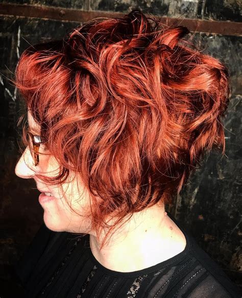 Short Curly Brown Hair With Red Highlights 50 Ideas Of Caramel
