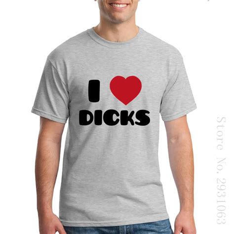 Mens T Shirts I Love Dicks Vintage Mens Tops Clothes Short Sleeve