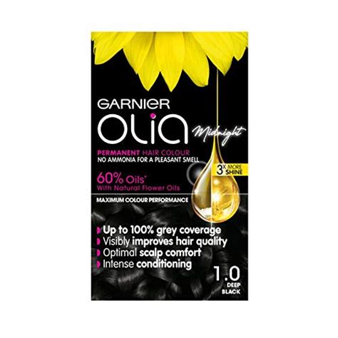 So, that last night, i decided to dye my hair with garnier: Garnier Olia Black Permanent Hair Dye, Up to 100% Grey ...