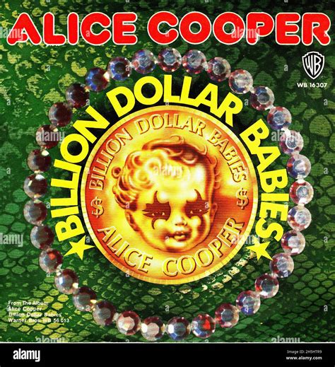 Vintage Single Record Cover Alice Cooper Billion Dollar Babies D