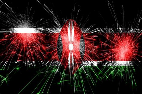 Kenya Fireworks Sparkling Flag New Year Christmas And National Day