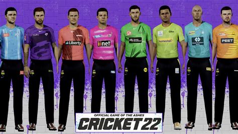 Cricket 22 All Official Licensed Big Bash League Kits Player Faces